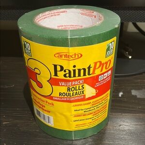 3 rolls  Cantech PaintPro Green Tape Rolls